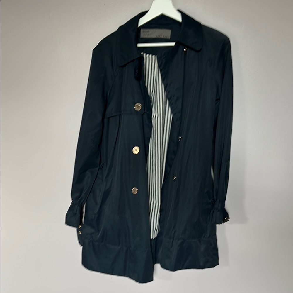 Zara Navy & Gold Trench Coat